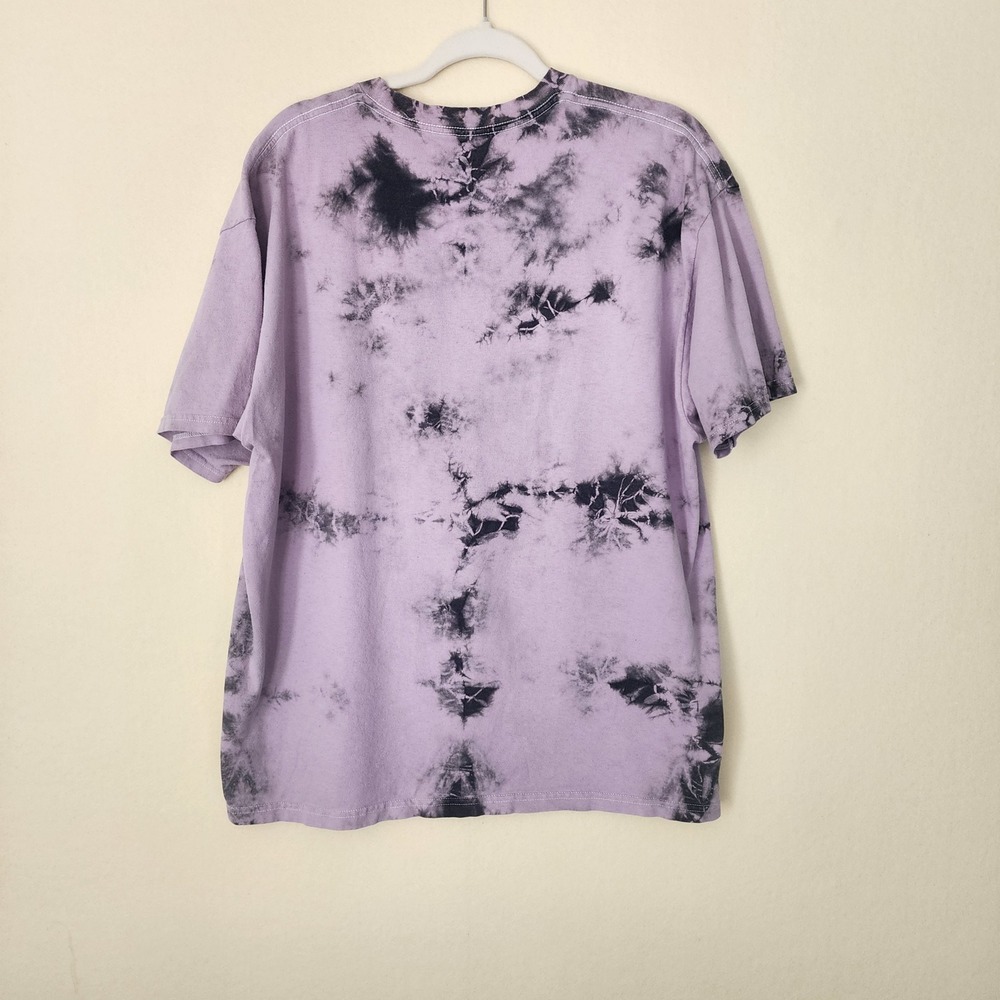 Death Row Records Tie Dye Graphic T-Shirt Purple Black Mens XL Electric Chair - Picture 2 of 9